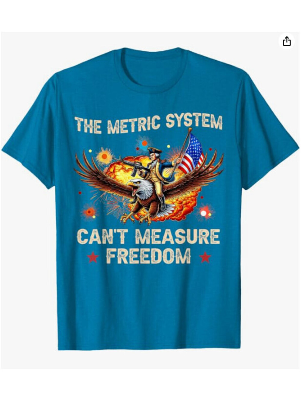 The Metric System Can't Measure Freedom Funny 4th of July or Patriotic M T-Shirt